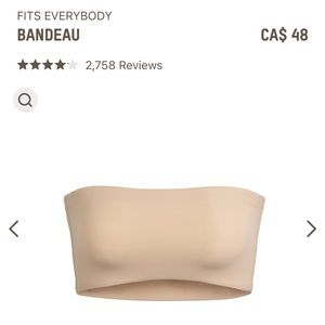 SKIMS Fits Everybody Bandeau - new with tags